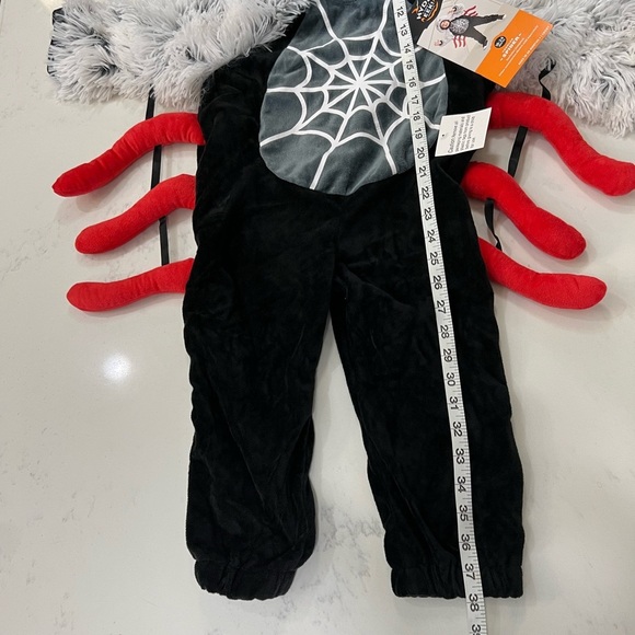 Fuzzy Spider Costume for Kids with Web Design - Picture 10 of 10